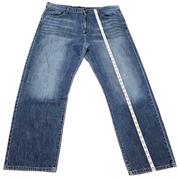 Calvin Klein Mens Blue Denim Relaxed Fit Jeans Size 42 Classic Style - Picture 9 of 14